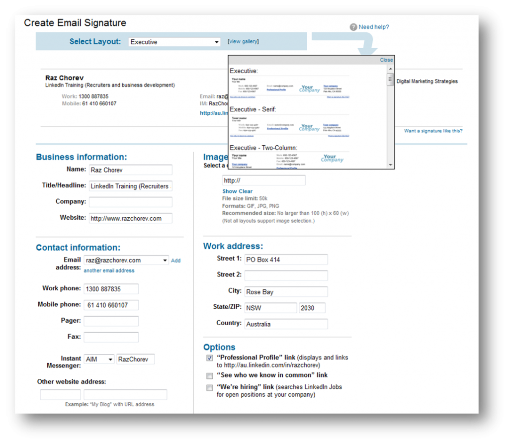 Create Email Signature