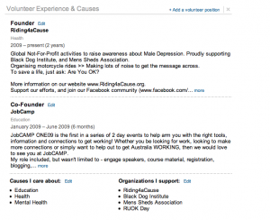 Volunteering experience - Riding4aCause & Job Camp. Volunteering experience - Riding4aCause & Job Camp.